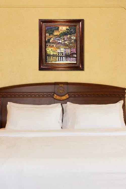 La Pastiche Gustav Klimt 'Malcesine on Lake Garda' Framed Art