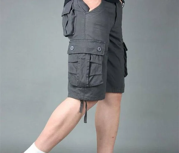 ShoppeApparel Shorts Action Multi-Pocket Trousers All-Embracing Military Appropriate Billowing Plus-Size Men Summer Mens Shorts