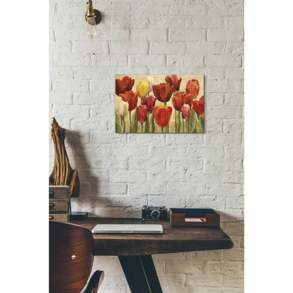 Epic Graffiti &Tulip Fantasy on Cream& by Marilyn Hageman - Canvas Wall Art, 40x22x26x22