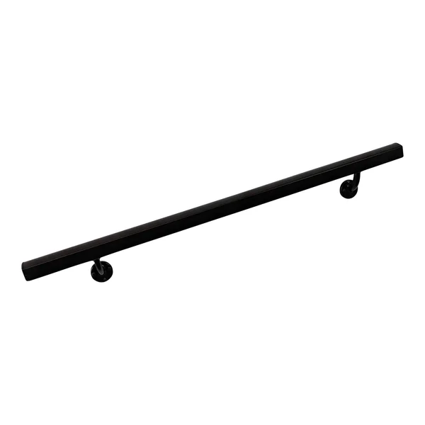 Ahr Aluminum Wall Handrail w/ Mounts (10& Length, Black Pearl)