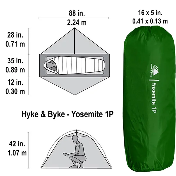 Hyke Byke Yosemite Backpacking Footprint