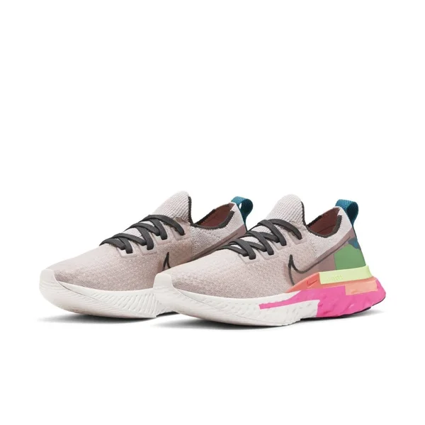 Nike Women's React Infinity Run Flyknit Premium Violet Ash-Dark Smoke Grey-Pink Blast - 8.5