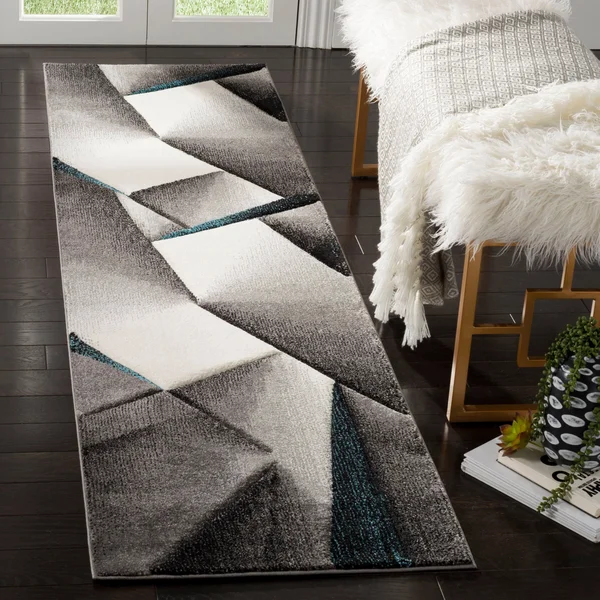 Safavieh Hollywood HLW714D Grey/Teal 9& x 12& Area Rug
