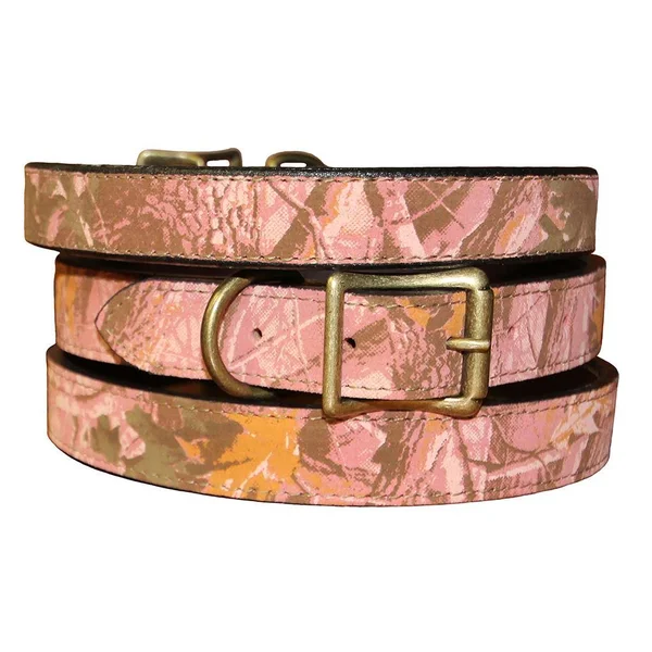 Pink Camo Dog Collar, Large Pink Dog Collars 1-1/4′′ Width x 26′′ Length