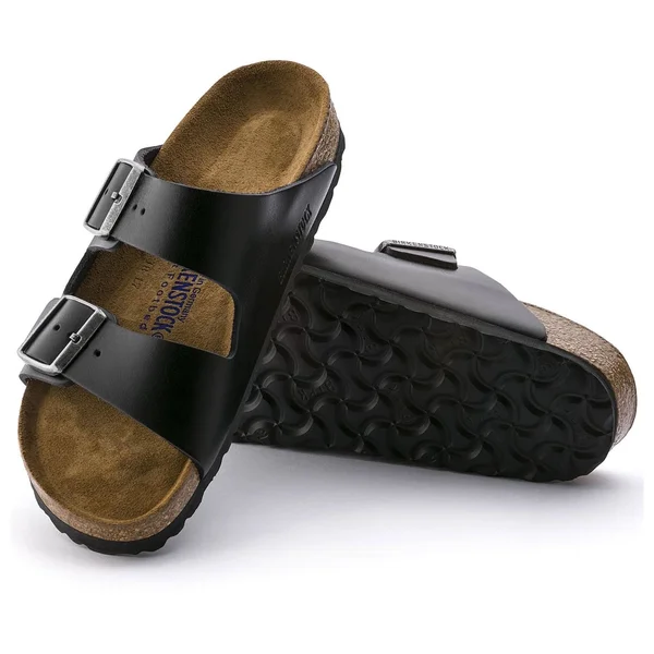 Birkenstock Unisex Arizona Soft Footbed Black Amalfi Leather - 0055233 Size 37-M Black Amalfi