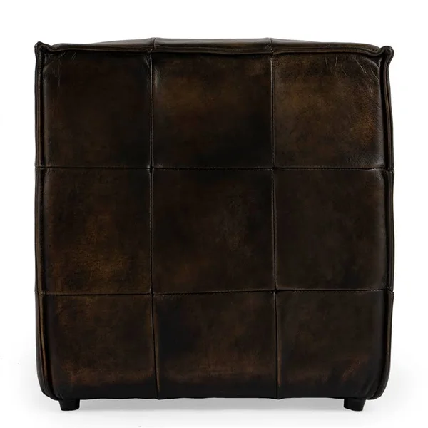 Beaumont Lane Dark Brown Leather Ottoman - BL-4754-2220315