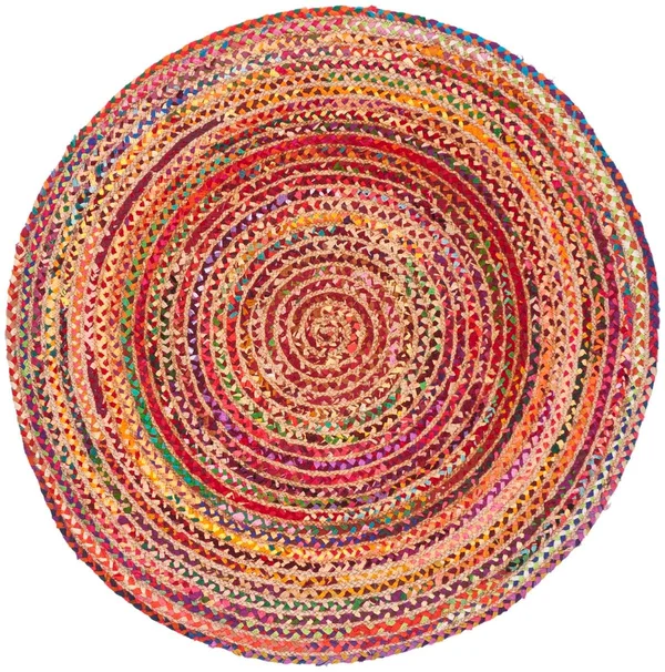 Safavieh Cape Cod Rug Collection CAP702Q - Red - Multi - 4& x 4& Round