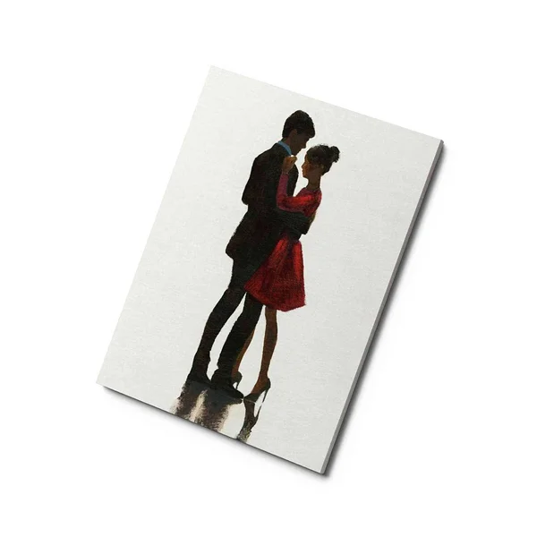 Epic Graffiti The Embrace II Red Dress by Marco Fabiano - Giclee Canvas Wall Art, 40x22x54x22, 1.5 x 40 x 54