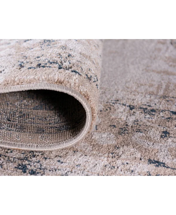 Unique Loom Leila Blackthorn Area Rug - 5& x 8& - Tan/Navy