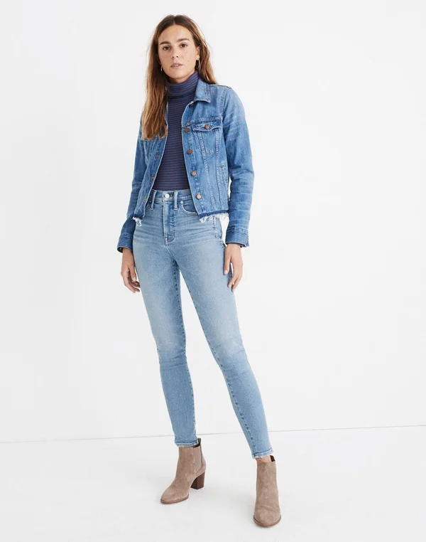 Madewell Women's 10" High-Rise Skinny Jeans in Hamden Wash - Size 32