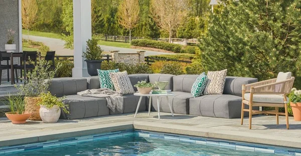 Light Gray Lounge Chair - Solid Wood, Article Makali Outdoor Furniture