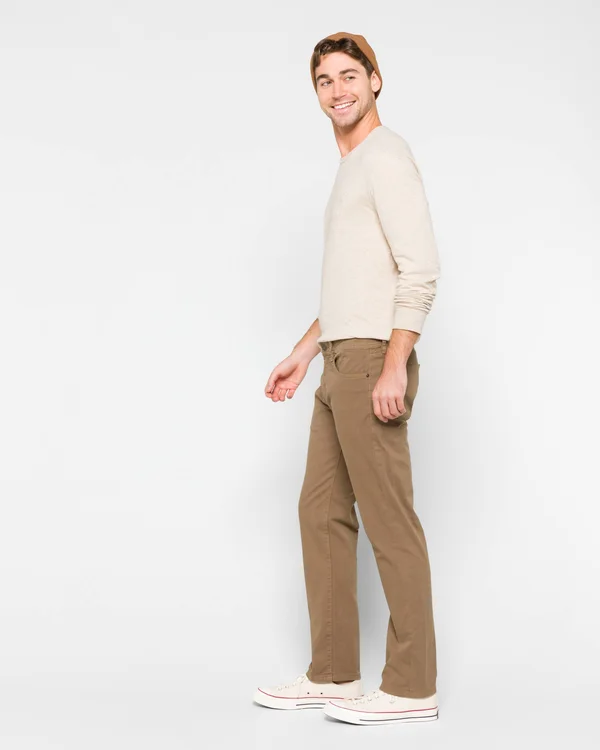 Liverpool Regent Relaxed Straight Pant - Brown 32/32, Men's
