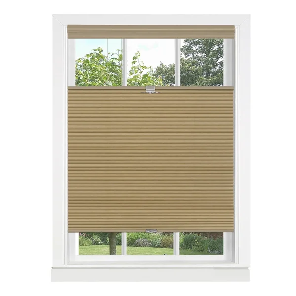 Achim Wheat Top Down-Bottom Up Cordless Honeycomb Cellular Shade