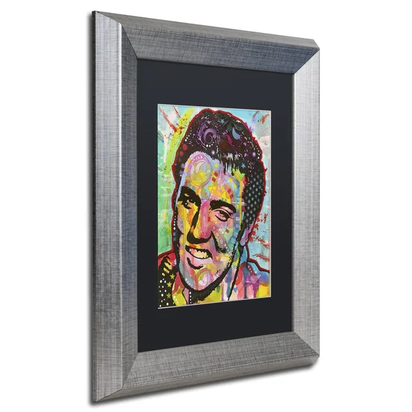 Trademark Art Elvis by Dean Russo Matted Framed Painting Print Size: 14x22 H x 11x22 W x 0.5x22 D