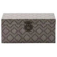 Brown Decorative Boxes - Blue - Brown, Multi-Color - Set of Three