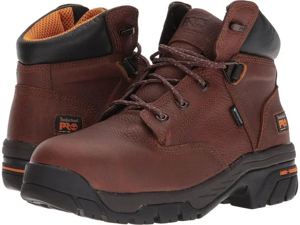 Timberland Pro Men's 6 in. Helix Alloy Toe Waterproof Work Boot - Brown