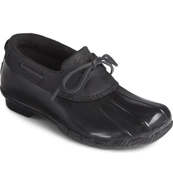 Sperry Women's Saltwater 1-Eye Duck Shoes, Black