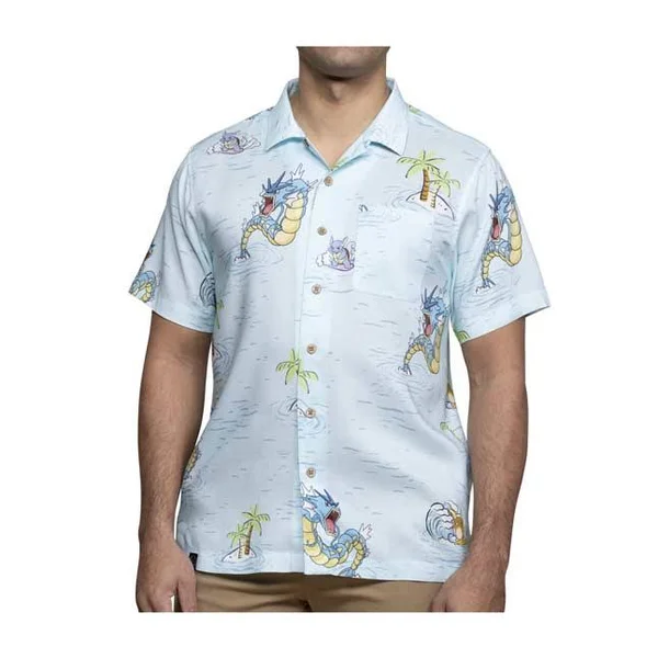 Official Pok閙on Tropical Sea Surfing Tropical Shirt - Size Adult 3X-Large