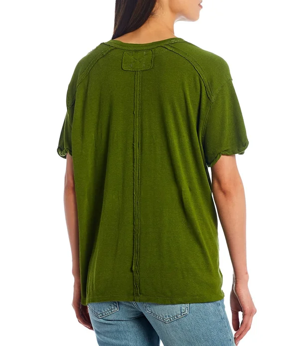 Free People Boyfriend T-Shirt - Iced Chai - Size Xs