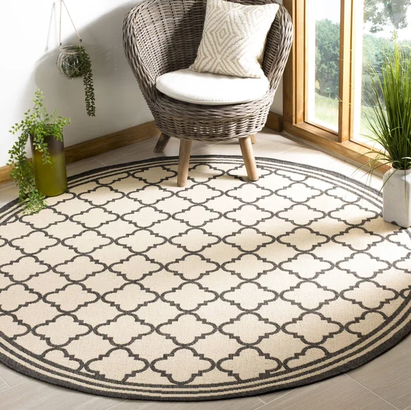Safavieh Linden LND121Z Creme/Black 2& x 8& Runner Area Rug
