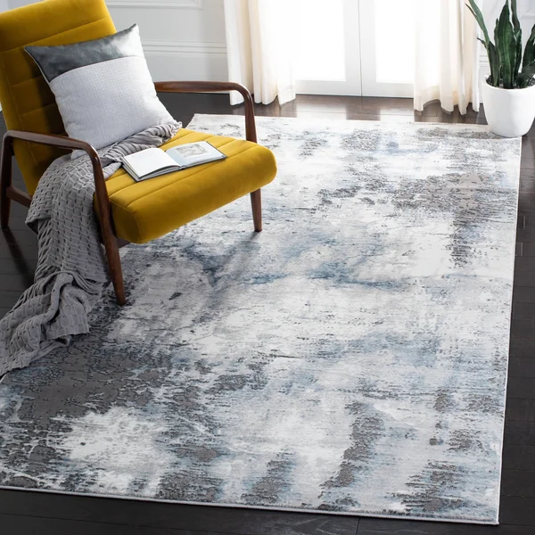 Safavieh Craft CFT850M 6&7x22 Square Blue and Grey Area Rug