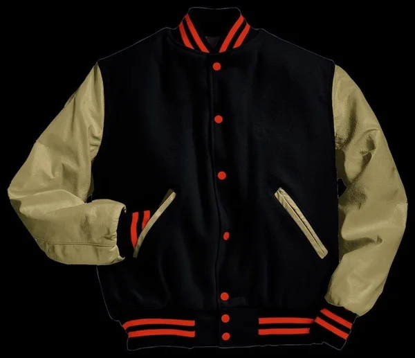 Holloway 224183 - Varsity Jacket - Black/Cream/Burnt Orange