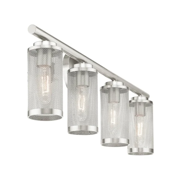 Livex Lighting-14124-91-Industro - 4 Light Bath Vanity Brushed Nickel