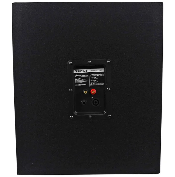 Rockville SBG1128 12x22 600 Watt Passive Pro DJ Subwoofer - MDF Cabinet/Pole Mount