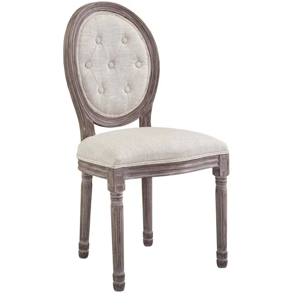 Arise Beige Fabric/Wood Dining Side Chair by Modway