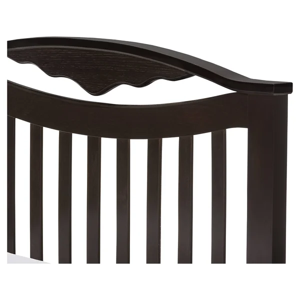 Baxton Studio Seconique Platform Bed, Dark Brown, Twin