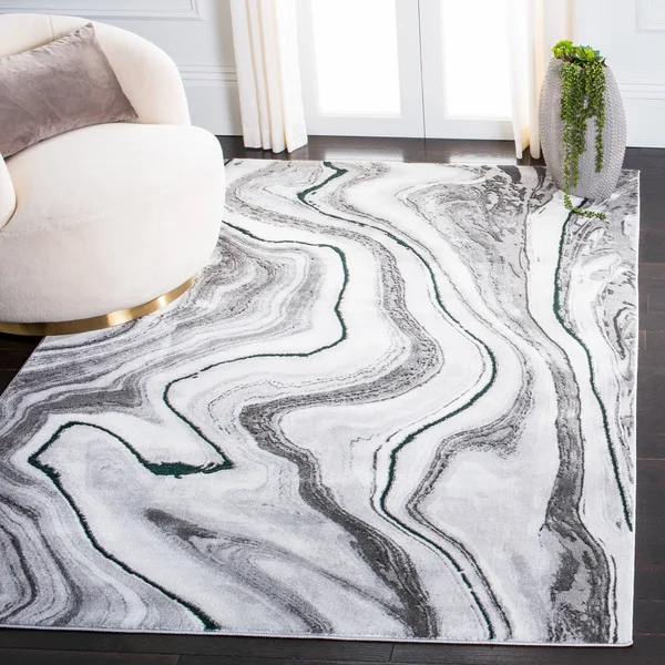 Safavieh Craft Rug Collection CFT819Y - Grey - Green - 2&-7x22 x 5&