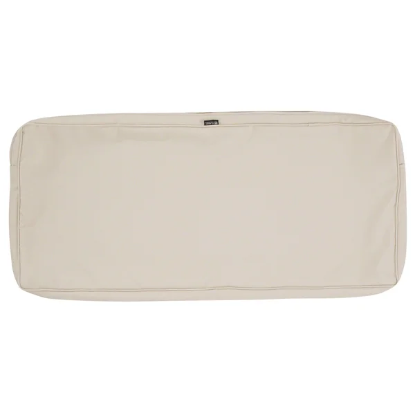 59x22 x 18x22 x 3x22 Montlake Water-Resistant Patio Bench/Settee Cushion Slip Cover Antique Beige - Classic Accessories