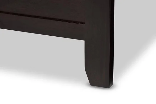 Baxton Studio Seconique Platform Bed, Dark Brown, Twin