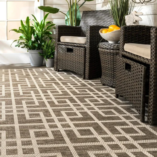 nuLOOM Cara OCAV12B 6&3x22 x 9& Brown Indoor/Outdoor Area Rug