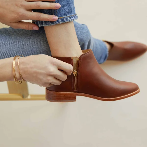 Nisolo Lana Ankle Boot Brandy - Size 9.5