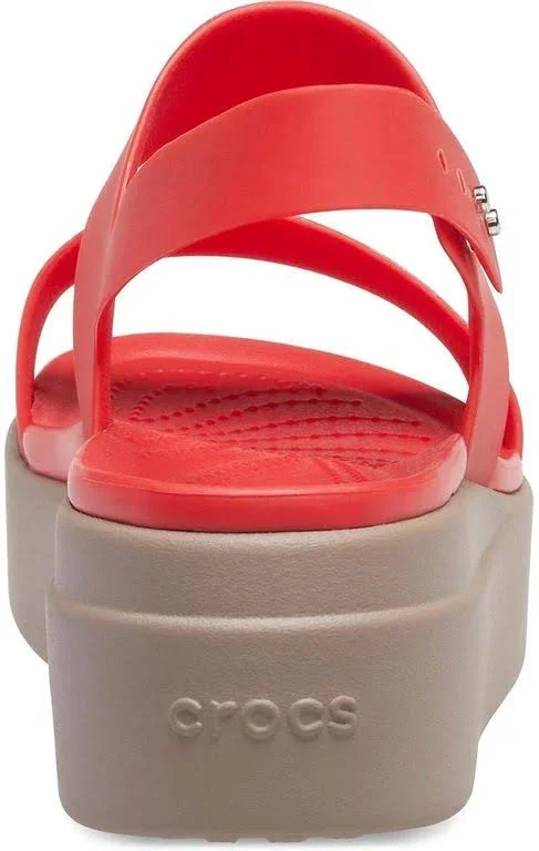 CROCSTM Women's Brooklyn Low Wedge - Red - Wedge Sandals