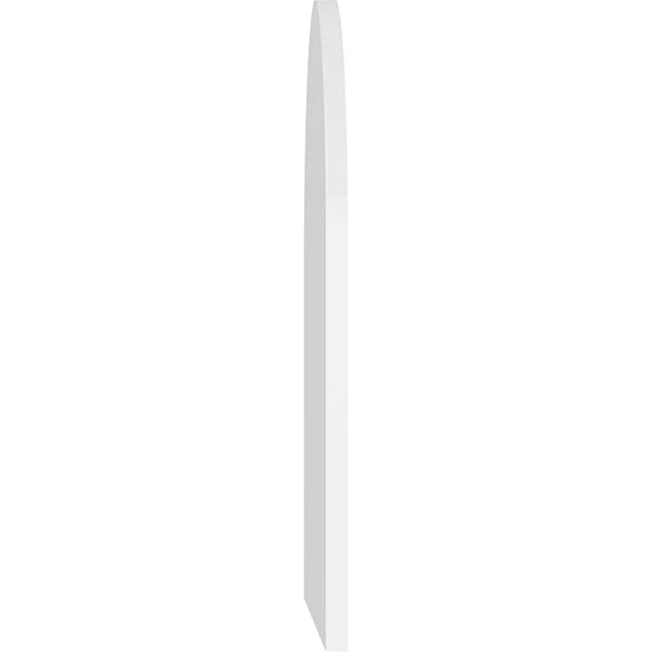 Ekena Millwork GVPRT38X2801SN 38x22W x 28x22H Round Top Surface Mount PVC Gable Vent: Non-Functional, w/ 3-1/2x22W x 1x22P Stand