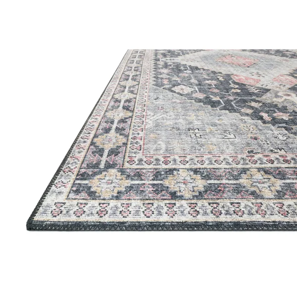 Alexander Home Leanne Traditional Distressed Printed Area Rug, Adult Unisex, Size: 7&6 x 9&6, Red