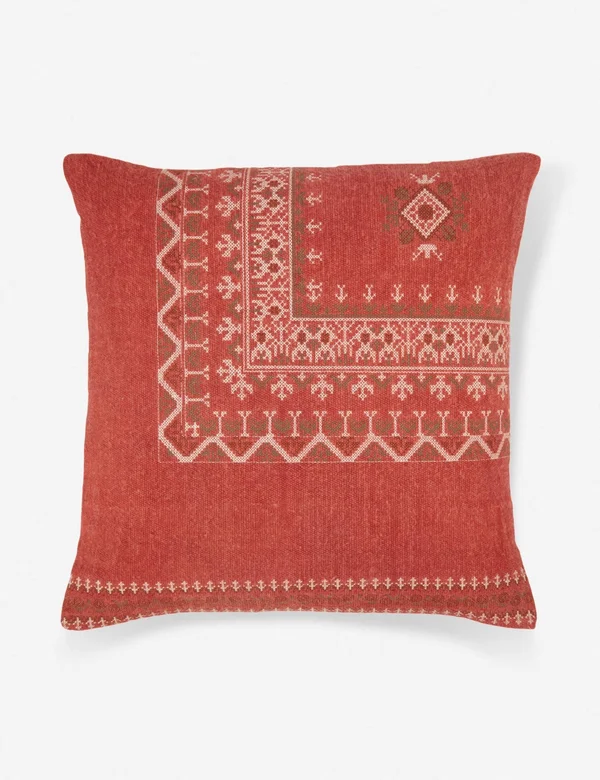 Jaipur Living Abeni Puebla Red Pillow - Red, 24x22 x 24x22, Polyester