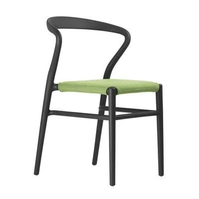 Toou Joi Side Chair Upholstery: Lime - Finish: Black