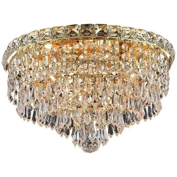 Elegant Lighting Tranquil 14x22 4 Light Royal Crystal Flush Mount