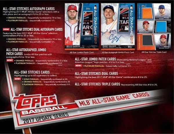 2017 Topps Update Series Baseball Hobby Jumbo Pack