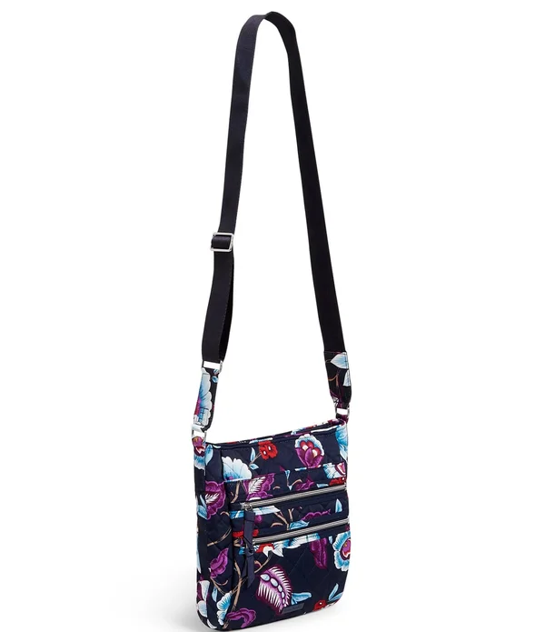Vera Bradley : Triple Zip Hipster in Seawater Blooms