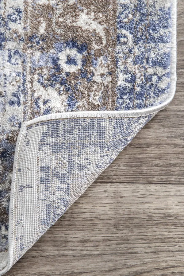 nuLOOM Rugs Vintage Lilah Medallion Blue 5& x 7& 5x22 Area Rug