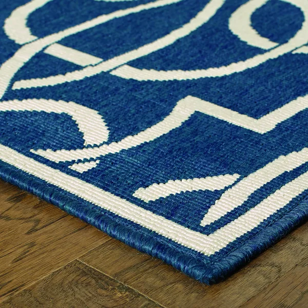 Oriental Weavers Meridian 2205B 5&3x22 x 7&6x22 Navy Area Rug