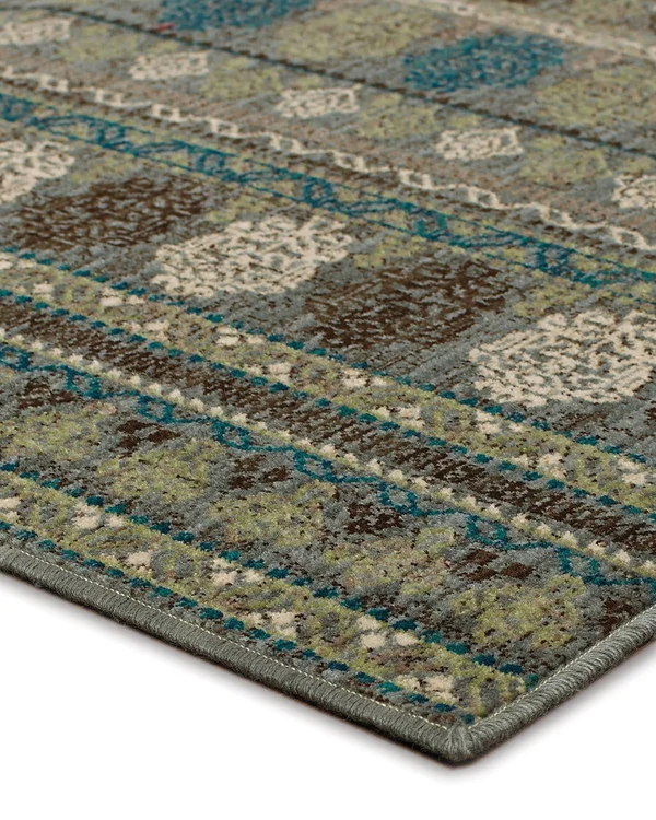 Tommy Bahama Vintage 591E2 2&7x22 x 9&4x22 Runner Blue, Blue Area Rug