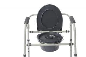 Medline Steel 3-in-1 Bedside Commode, Portable Toilet with Microban Antimicrobia