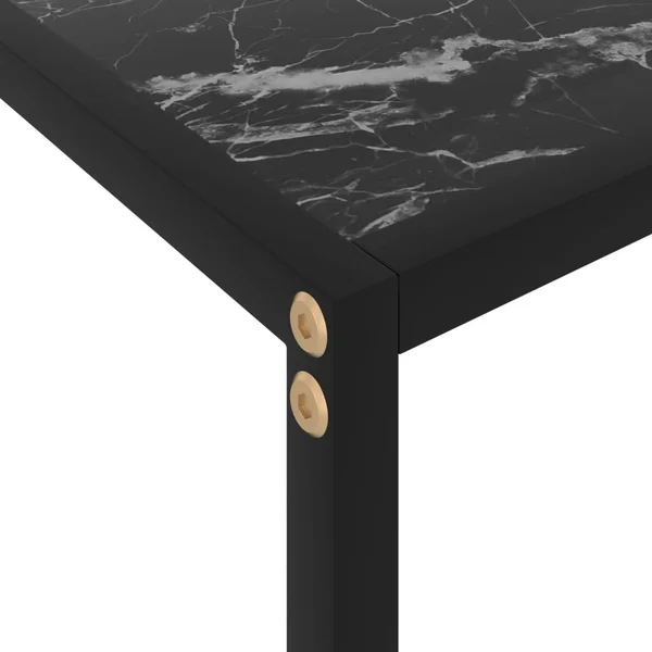 vidaXL Console Table Black 39.4x22x13.8x22x29.5x22 Tempered Glass