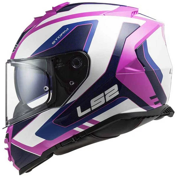 LS2 - Helmet FF800 Storm Techy White, Pink - Size L