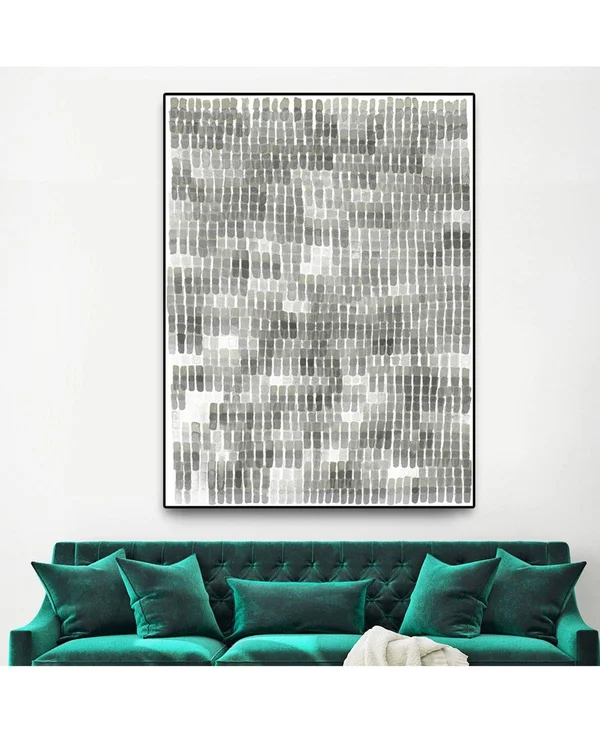 Giant Art Woven Reeds III Oversized Framed Canvas - 40x22 x 60x22 - Multi